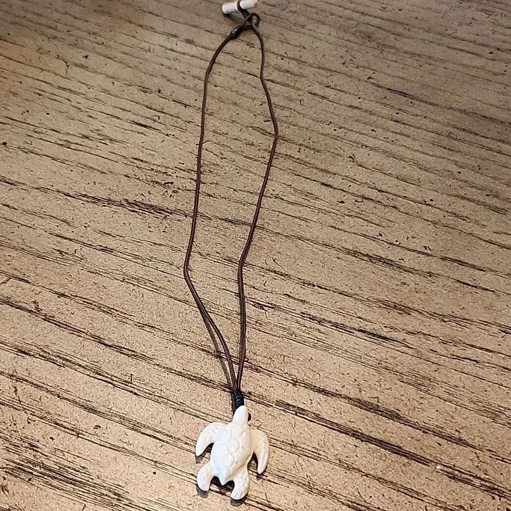 Buffalo bone turtle Hawaiian pendant  necklace unisex